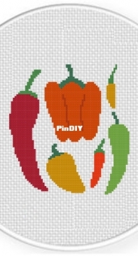 Daily Cross Stitch - Mixed Peppers