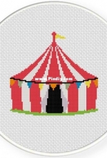 Daily Cross Stitch _ Carnival Tent