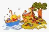 Designer Stitches D53 - Pooh and Friends Umbrella Ride