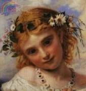 Golden Kite 569 - Young Girl With a Garland of Marguerite