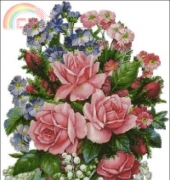 Golden Kite GK 661 - Roses and Blue Ribbon