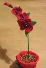 Orchid from felt