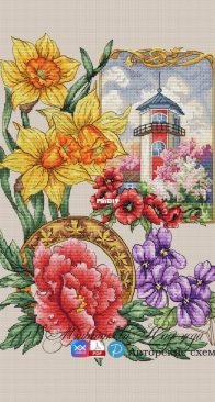 Lighthouse. Blooming paradise by Nadezhda Mashtakova