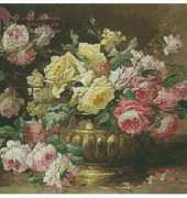 Free Cross Stitch Online - Roses in a Brass Vase