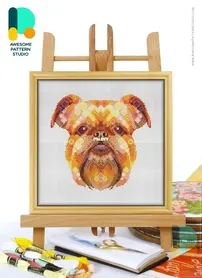 Awesome Pattern Studio - CS2107 - Mandala Brussels Griffon XSD