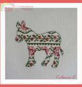 1.2.3.Catherine L. Donkey with Roses Free chart/French
