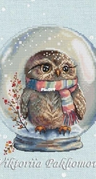 Snowglobe With An Owl 2 by Viktoriia Pakhomova XSD