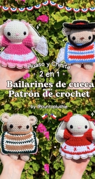 Punto Plushie  - Javi / Javiera Caro Carrasco - Huaso and Chinita 2 in 1 Cueca Dancers  - Huaso y Chinita 2 en 1 Bailarines de Cueca  - Spanish