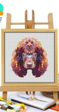 Awesome Pattern Studio - CS2302 - Mandala Irish Water Spaniel XSD