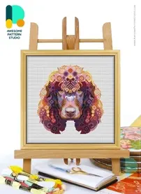 Awesome Pattern Studio - CS2302 - Mandala Irish Water Spaniel XSD