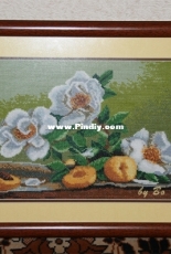 Still life with peaches by Bo