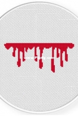Daily Cross Stitch - Blood Drips