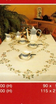 Permin - 44-9100 Tablecloth with Roses XSD