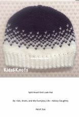 Kids and Knots and My Everyday Life – Kelsey Daughtry - Split Heart Knit Look Hat - Free