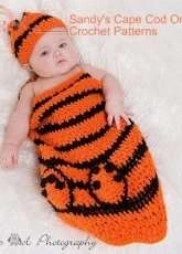 Sandys Cape Cod Originals - Sandy Powers - 337 Baby Tiger Cocoon and Beanie