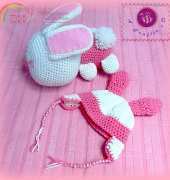 Be A Crafter - Maz Kwok - Cotton candy bunny baby hat and toy- Free