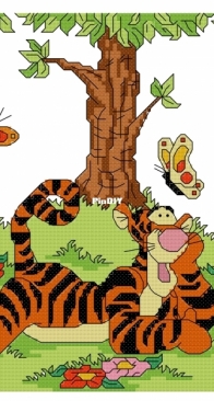 Designer Stitches - D100 Tiggers Butterfly Days PCS11