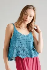 Organza  Sleeveless Top by Lisa Richardson-English,German-Free