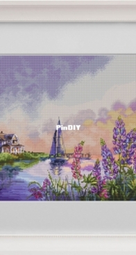 Light Blue Cross Stitch - Ameli Stitch - Amber Summer Scenery by Anna Smith
