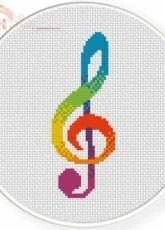 Daily Cross Stitch - G Clef