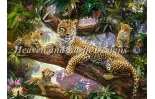 Tree Top Leopard Family by Jan Patrick Krasny