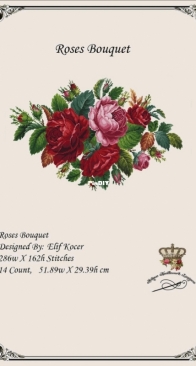 Antique Needlework Design-Roses Bouquet  XSD + PCS