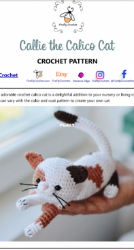 Firefly Crochets - Olga Mareeva - Callie the Calico Cat