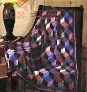 Lion Brand Yarn- Tumbling Blocks Throw