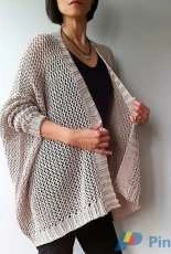 Angelina - easy trendy cardigan (knit) by Vicky Chan