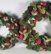 Frankies Knitted Stuff - Woodland Wreath , Owls by Frankie Brown
