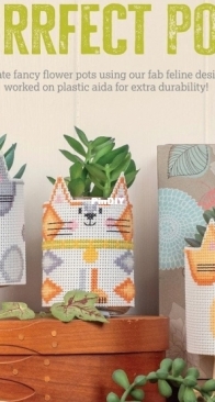Purrfect Pots by Durene Jones from Cross Stitcher 412 PCS + XSD