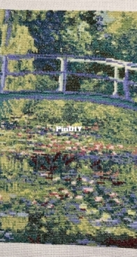 Water-lily pond. Monet. DMC. Finish