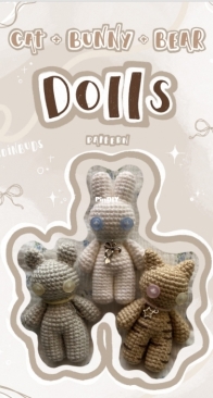 Bondin buds - Bonding Buds - Cat, Bunny, Bear Dolls