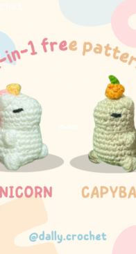 Dally crochet - 2in1 Unicorn and Capybara - Free