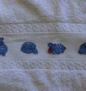 serviette bain "hippopotames"