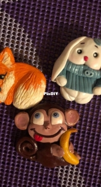 Полимерная глина. Звери  /  polymer clay animals.