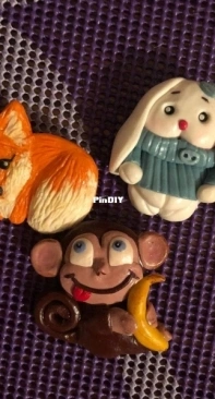 Полимерная глина. Звери  /  polymer clay animals.