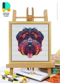 Awesome Pattern Studio - CS2106 - Mandala Bouviers des Flandres XSD