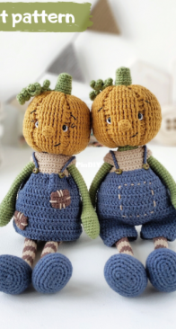 Pickwy & Herby - Halloween Amigurumi by bosikosha - English