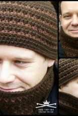 Keep Calm and Crochet On UK - Heather Gibbs - Ice - Flash Mens Hat and Cowl Set