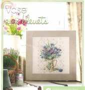 De fil en Aiguille DFEA Carnet de Broderie 6 Vase aux Bleuets PCS
