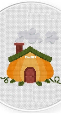 Daily Cross Stitch -Pumpkin House