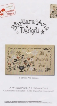 Creative Poppy - Barbara Ana Designs BAN207-082012 A Wicked Plant (All Hallows Eve) PCS + XSD