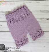 Lacy Razor Shell Shorts by Knitting in the womb