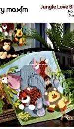 Mary Maxim - 98710N - Jungle Love Blanket