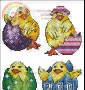 Easter Chickens from Rozarka Special 1-2007 Plastic canvas (Orchidea Art.7607) XSD