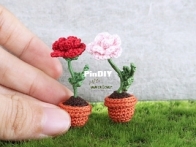 Lalafcrochet - Lala Nguyen - Miniature Potted Rose