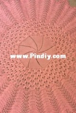 Passion Flower Circular Lace Baby Blanket by Terry Morris