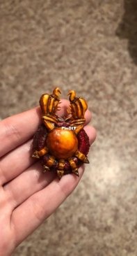 Polymer clay. Brooch./ Полимерная глина, брошь