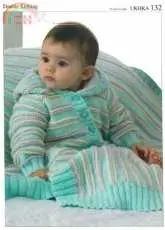 UKHKA 132 - Cardigans Hat and Blanket - English